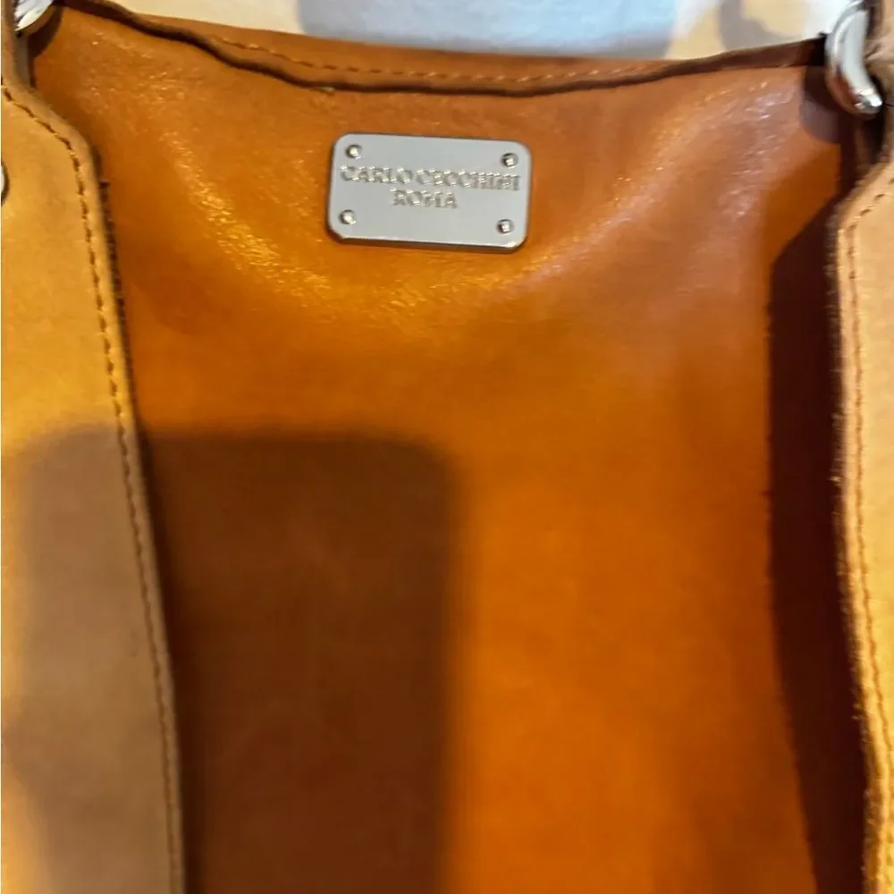 Carlo Cecchini Montana waxed travel bag book bag shoulder bag calf backpack Z7